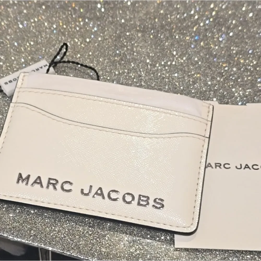Marc Jacobs Trademarc Card Case-‎ White/Silver